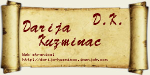 Darija Kuzminac vizit kartica